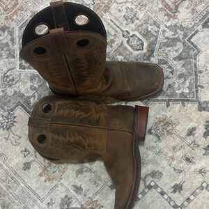 Men's Tan Leather Cowboy Boots EUC